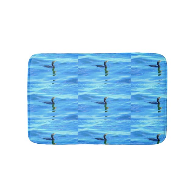 Kormorane im blauen Meer Badematte (Vorderseite)