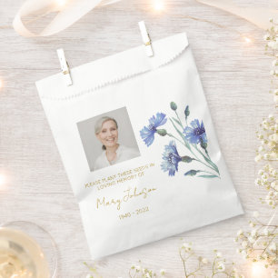 Kornblume Einfaches Foto-Trauer-Samenbild Geschenktütchen