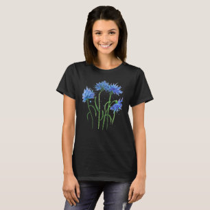Kornblumen blaue Blumen Aquarell rustikal hübsch T-Shirt