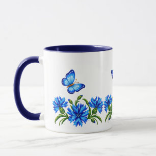Kornblumen & Schmetterlinge Tasse