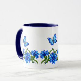Kornblumen & Schmetterlinge Tasse