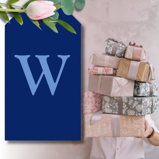 Kornblumenblau Anfangsbuchstabe | Saphirblau Geschenkanhänger