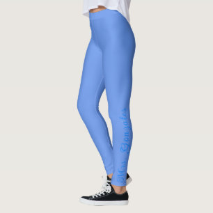 Kornblumenblau & Everly Azure Schriftzug Brautpart Leggings