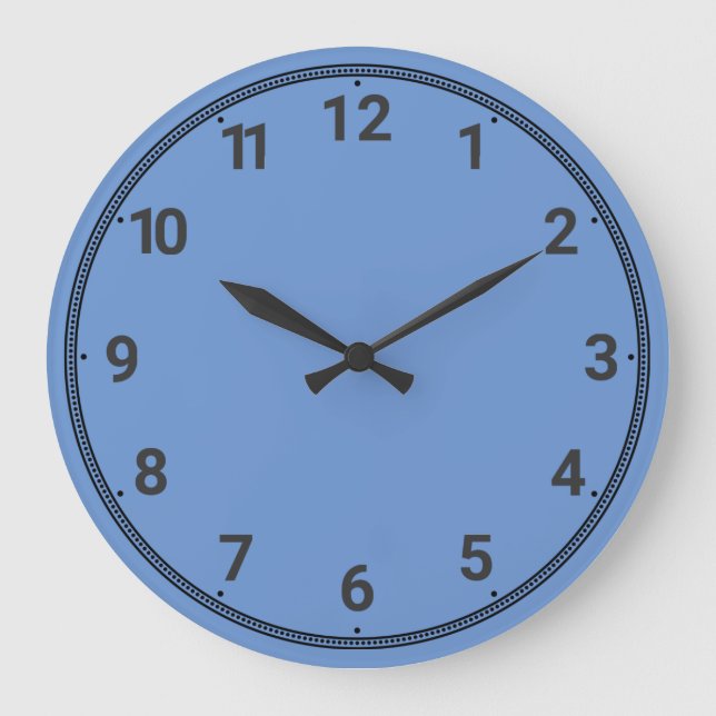 Kornblumme Große Wanduhr (Vorderseite)