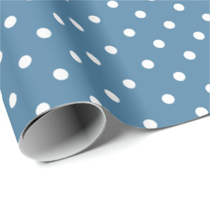 kornblumme   White Polka Dot Wrapping Paper Geschenkpapier