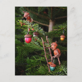 Kornelfen schmücken Weihnachtsbaum - Weihnachten Postkarte