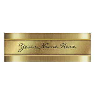 Körnige goldene Beschaffenheit mit Namenschild
