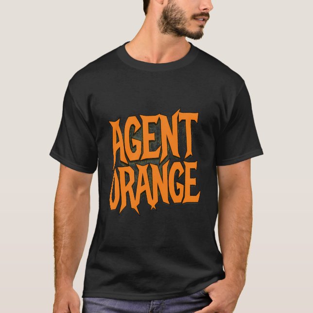 Körnige Orange-Textaussage T-Shirt (Vorderseite)