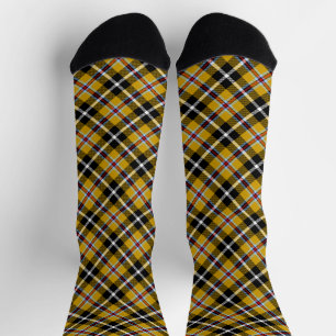 Kornisches Nationaltartan Gelb-Schwarz Kariert Socken