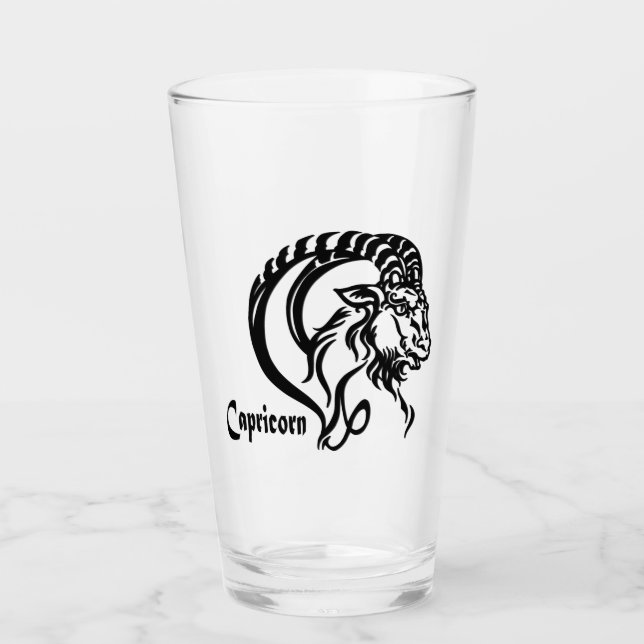 Kornmarinade, Meerziege Zodiac Glas (Vorderseite)