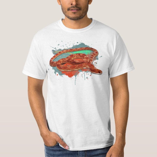 Kornschlange Wasserfarbe T-Shirt (Vorderseite)