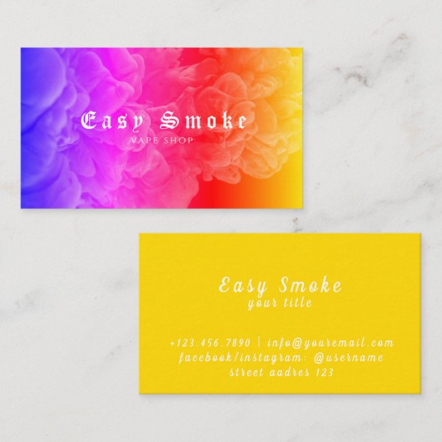 Korolare Business Card Rauchschutzverpackung Visitenkarte (Vorne/Hinten)