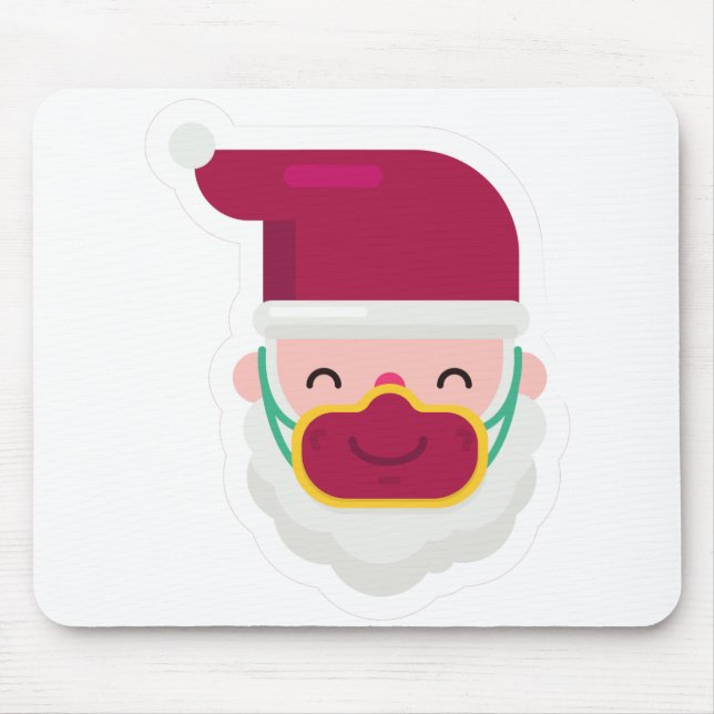 Koronavirus Gesichtsmaske Santa xmas Mousepad (Vorne)