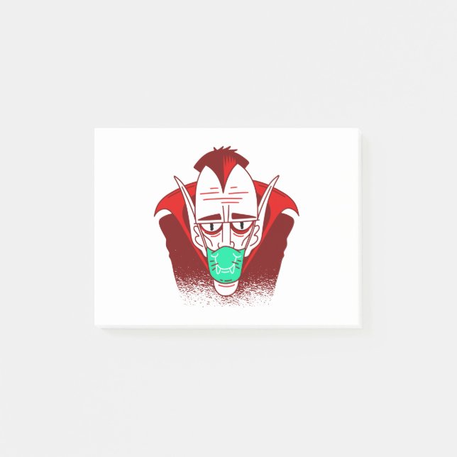 Koronavirus-Halbpenvampir Post-it Klebezettel (Vorderseite)