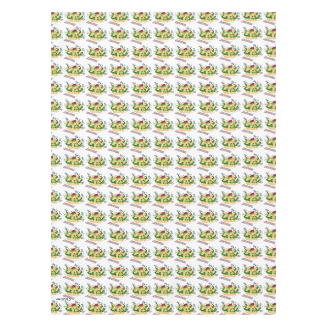 Korovai ukrainisches Hochzeits-Brot Tischdecke (Vorderseite)