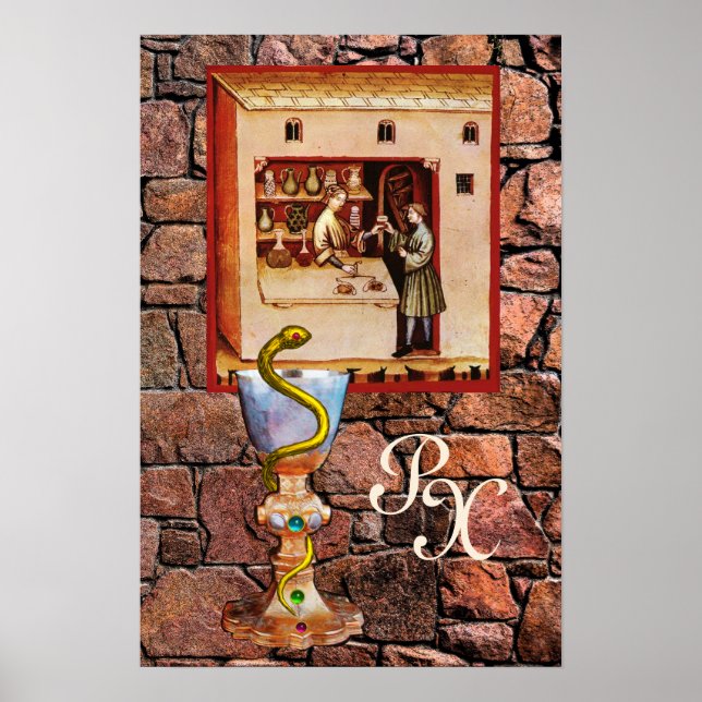 KÖRPER DER HYGEIA MONOGRAM - MEDIZIN, Pharmazie Poster (Vorne)