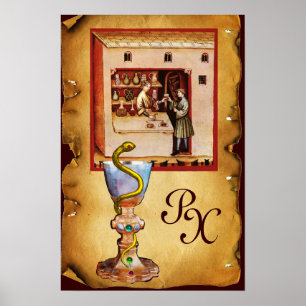 KÖRPER DER HYGEIA MONOGRAM - MEDIZIN, Pharmazie Poster