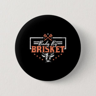 Körper Durch Brisket Bbq Lustige Kuh Button