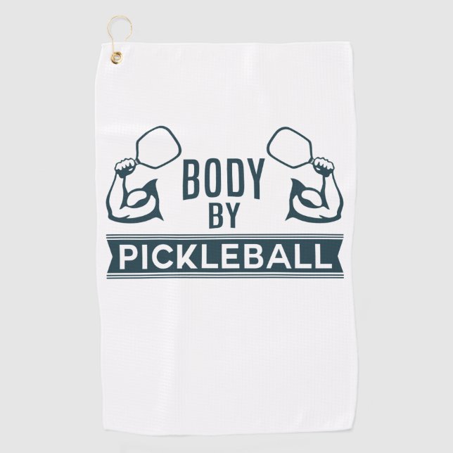 "Körper durch Pickleball" Microfiber Tuch (Vorderseite)