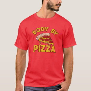 Körper Durch Pizza - Lustige Vintage-Fitness Liebe T-Shirt