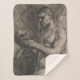 Körper eines Mannes, der einen Schädel hält (von A Sherpadecke