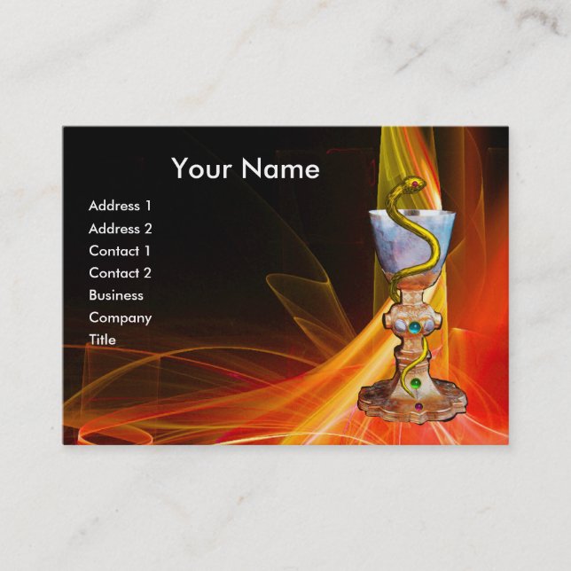 KÖRPER HYGEIA,PHARMAZEUTISCHES ARZNEIMITTEL Orange Visitenkarte (Vorderseite)