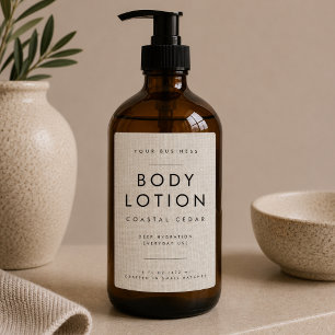 Körper Lotion Leinen Etikett