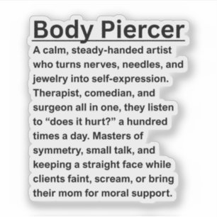 Körper-Piercer Aufkleber