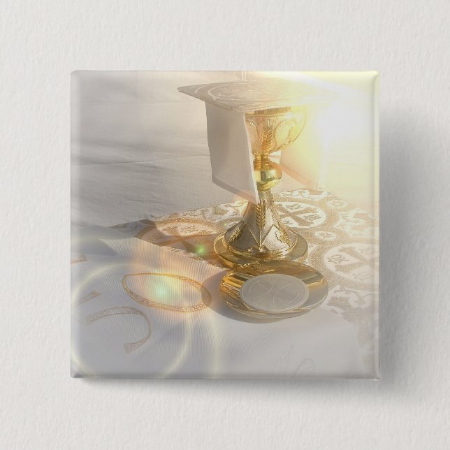 Körper quadratischen Buttons Christus (Vorderseite)