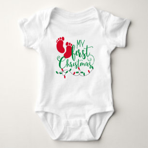Körper-Shirt des Babys erstes Weihnachts Baby Strampler