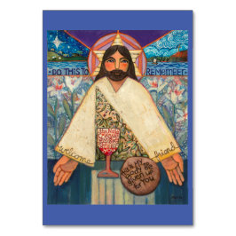 Körper und Blut, Eucharistische Gebetskarte Tischnummer