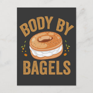 Körper von Bagels Funny jüdisch Hanukkah Donut Ges Postkarte