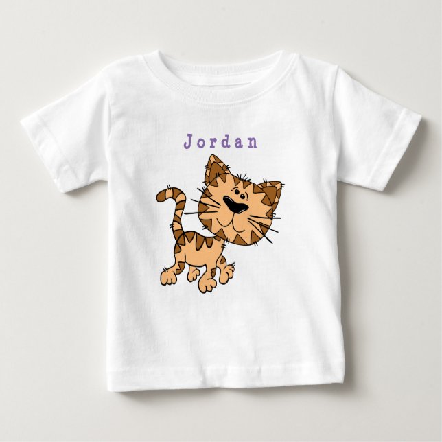 Körperanzug lustig , Katze 01 . Babybodysuit Baby T-shirt (Vorderseite)