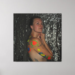 Körperbemaltes Model Leinwanddruck