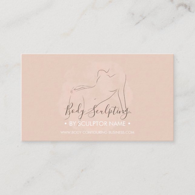 Körperbildhauer - Wellness-Center-Ästhetikerin tan Visitenkarte (Vorderseite)