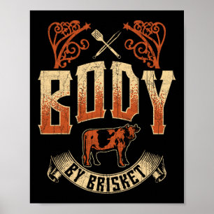 Körperchen nach Brisket Grillen Grill Grill Barkya Poster