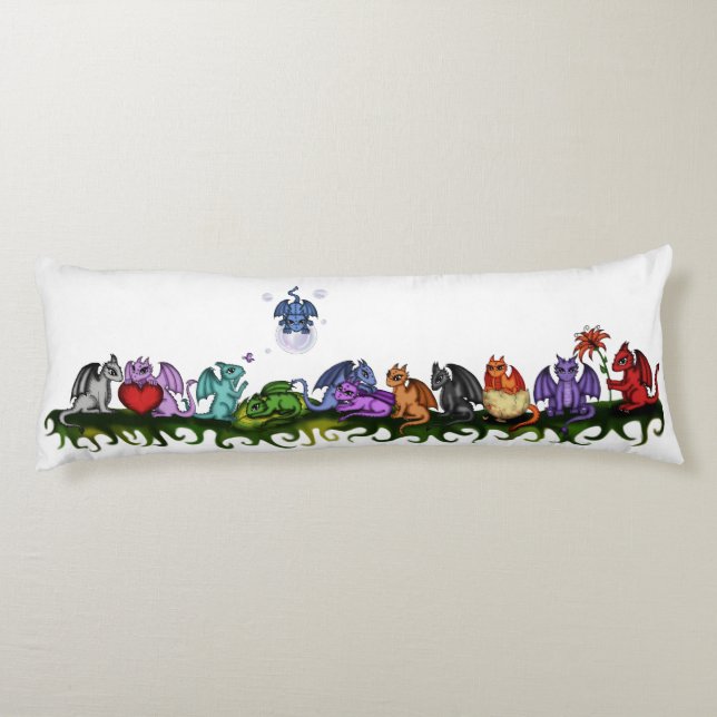 Körperkissen vieler niedliches Drachen (Rückseite)