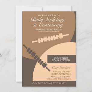 Körperkonturierende Körperformende Massage Flyer Einladung