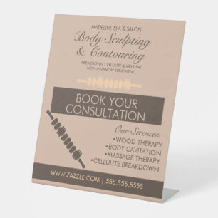Körperkonturierende Körperformungs-Massagetherapie Sockelschild