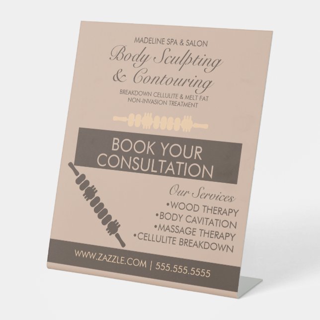 Körperkonturierung Körpermodellierung Massage Ther Sockelschild (Vorderseite)