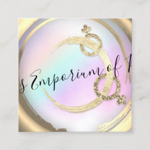 Körperliche Bildung Intime Schule Pink Gold Quadratische Visitenkarte