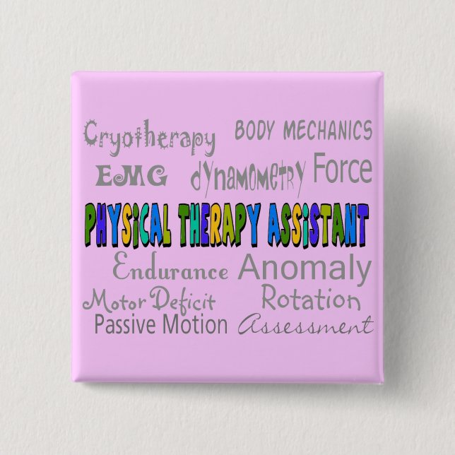 Körperliche Therapie-behilflicher "Terminologie-" Button (Vorderseite)