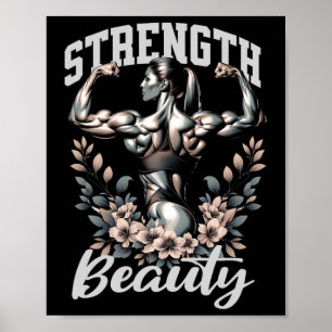 Körperliche und Bodybuilding von Frauen und Beau Poster