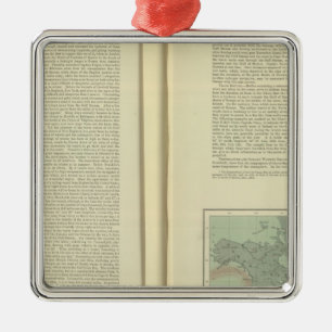 Körperliches Diagramm des Atlantiks fortgesetzt Silbernes Ornament