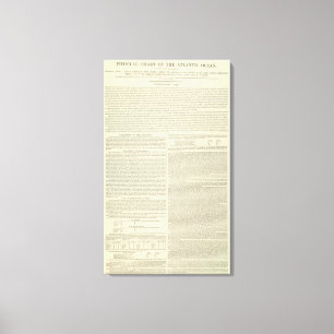 Körperliches Diagramm des Atlantiks Leinwanddruck