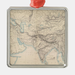 Körperliches Europa u. Asien Silbernes Ornament