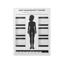 Körpermaß Fitness Tracker Girl Notizblock