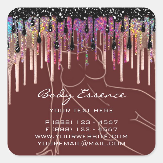 Körperpflege geformt Seife Balsam Kosmetikshop Bra Quadratischer Aufkleber (Vorderseite)