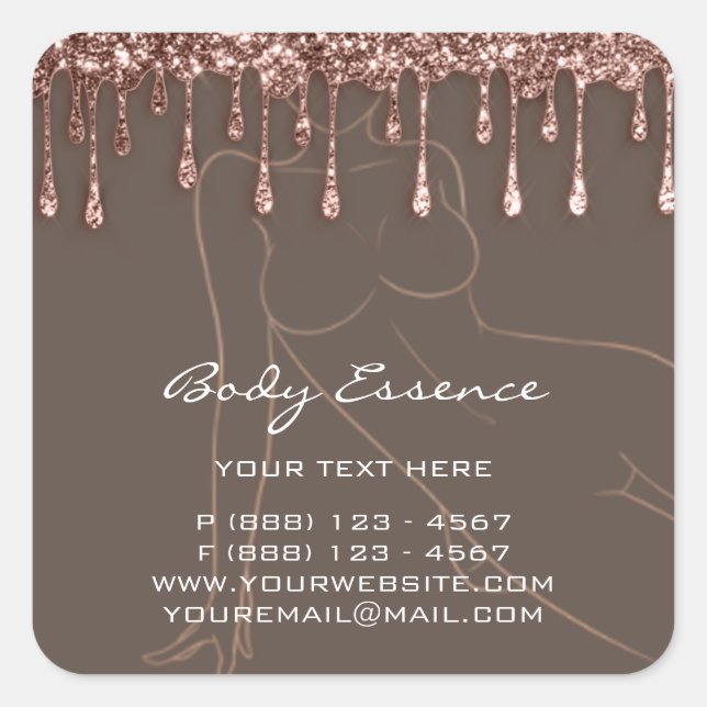 Körperpflege Seifenbildung Balsam Kosmetische Rose Quadratischer Aufkleber (Vorderseite)