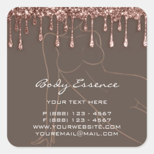 Körperpflege Seifenbildung Balsam Kosmetische Rose Quadratischer Aufkleber